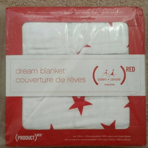 NEW! Aden & Anais Red Star Muslin Dream Blanket - Picture 4 of 4